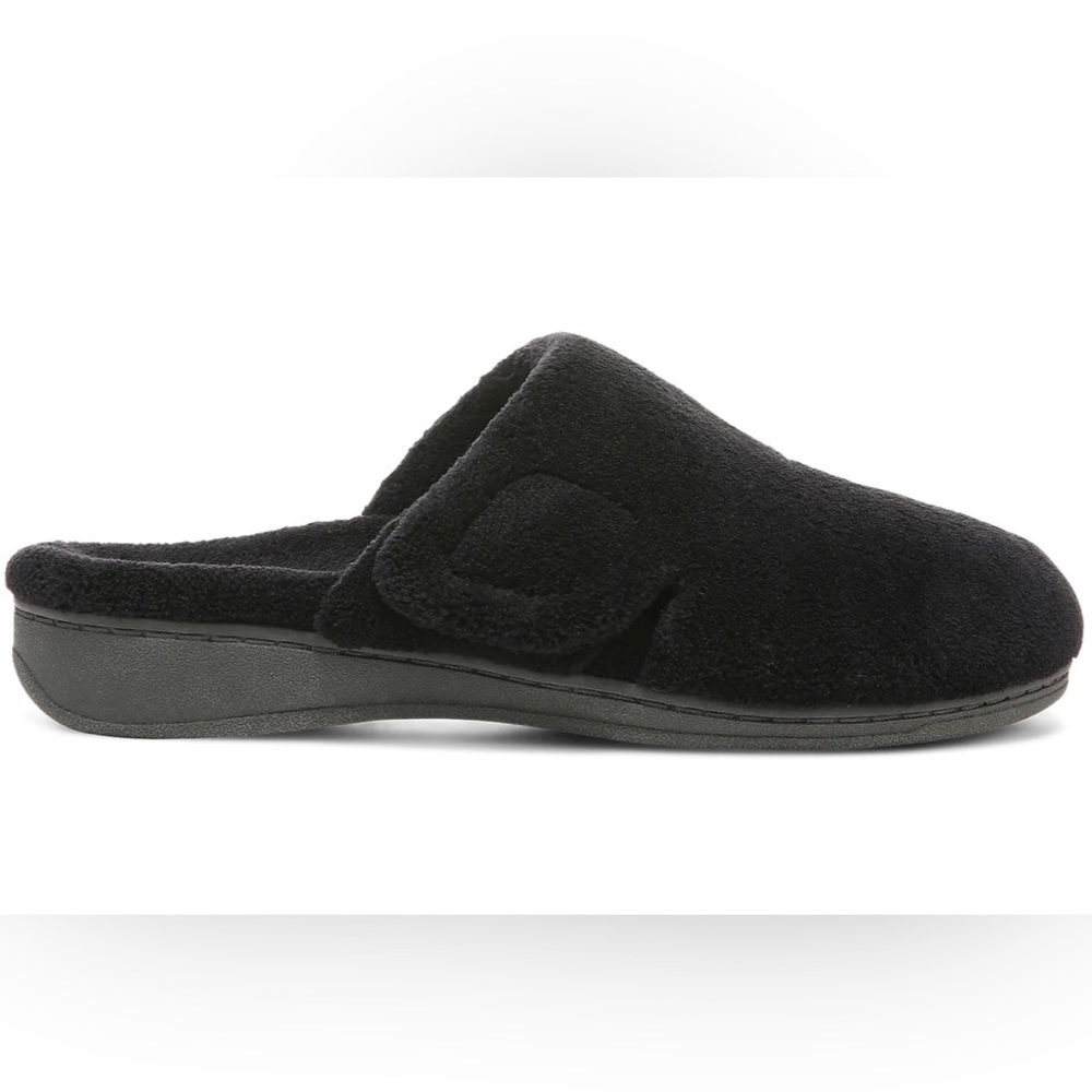 Vionic Gemma Slipper Mule Black Fleece faux Fur black womens , size 10 - Picture 5 of 10